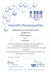 Geprüfte Wasserqualität